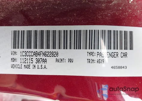 2015 Chrysler 200 Limited z USA, uszkodzony, nr VIN 1C3CCCAB4FN622820